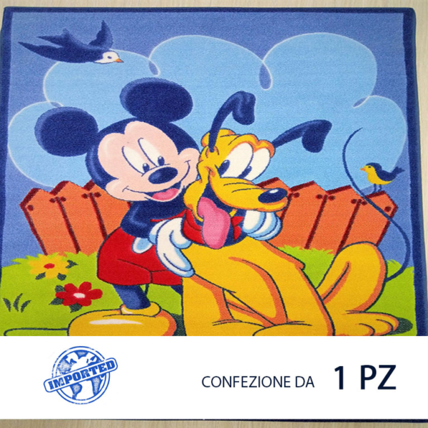 Tappeti originali Disney con retro gommato e antiscivolo.